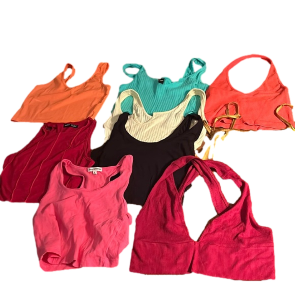 πΏSHEIN - 9 shirt multipack crop top bundle set, multicoloredπΏ